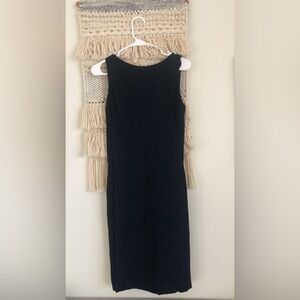 Red Valentino Open Back Sleeveless Sheath Dress Navy Blue Size 42 EU